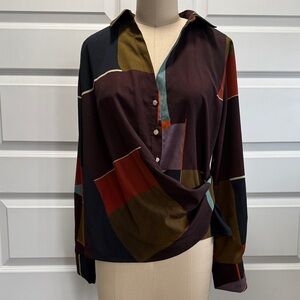 NWT ZARA Color-block Long Sleeve Women's Top